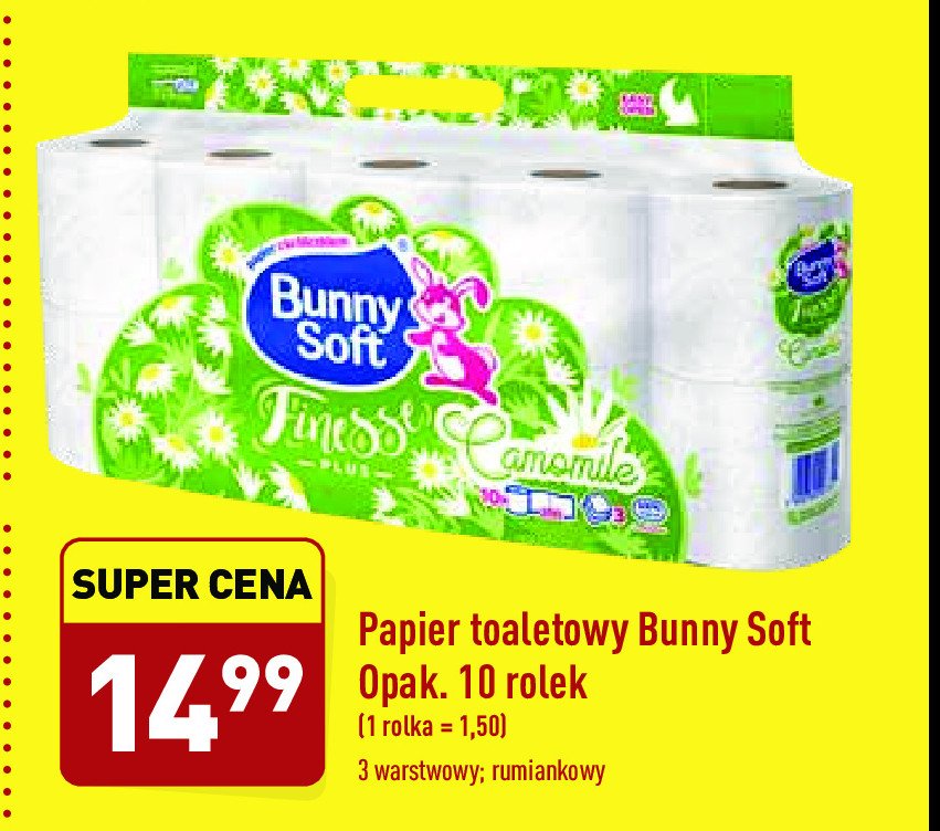 Papier toaletowy rumiankowy Bunny soft promocje