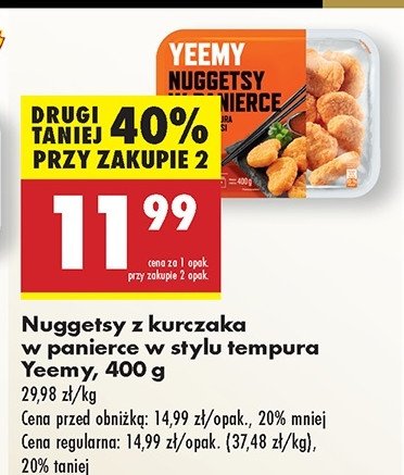 Nuggetsy w panierce Yeemy promocja