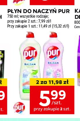 Balsam do naczyń dłonie i paznokcie + calcium Pur balsam promocja