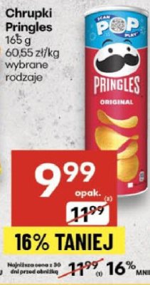 Chipsy Pringles wybrane rodzaje promocja w Delikatesy Centrum