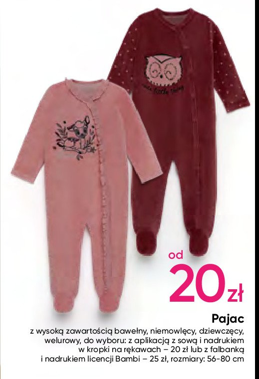 Pajac bambi 56-80 cm promocja