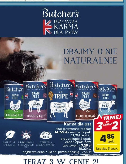 Karma dla psa pasztet z 偶waczem Butcher's promocja