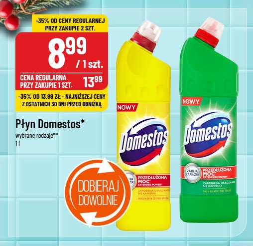 Płyn do wc pine Domestos promocja w POLOmarket