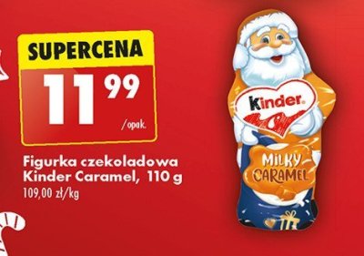 Mikołaj z czekolady milky caramel Kinder promocja