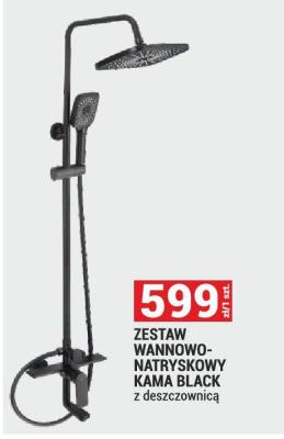 ZESTAW WANNOWO-NATRYSKOWY KAMA BLACK z deszczownicą promocja w Merkury Market