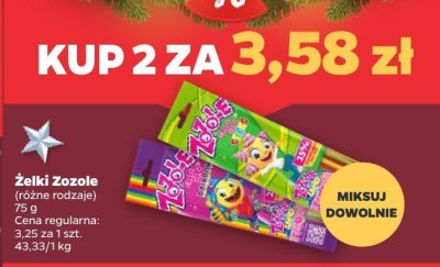 Żelki Zozole (różne rodzaje) promocja w Netto