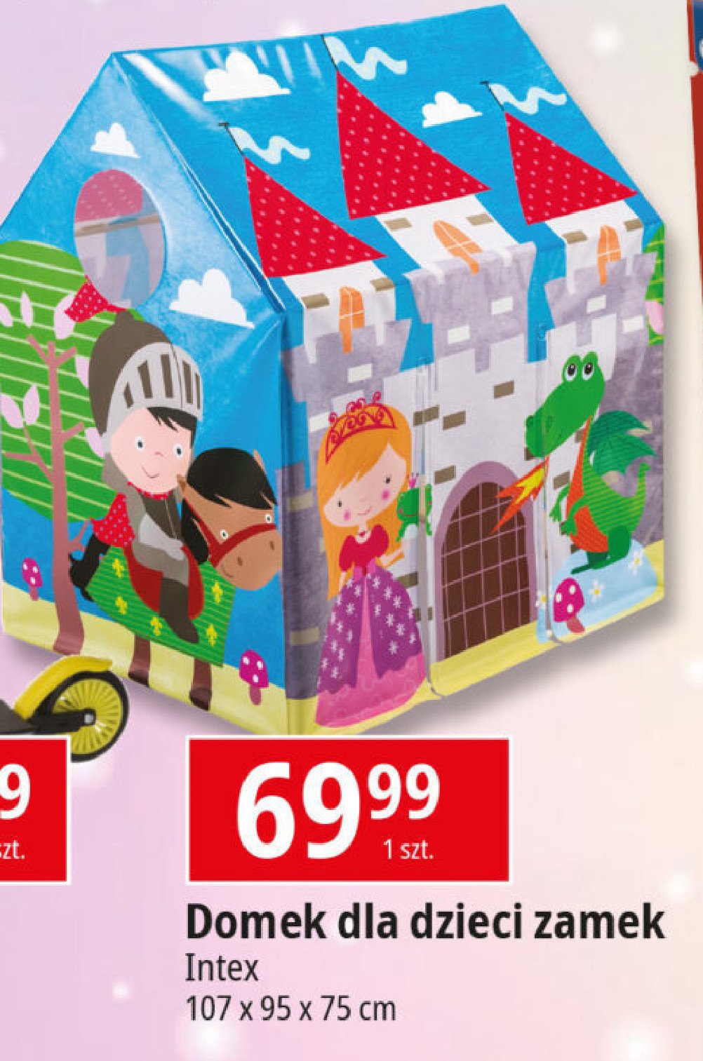 Domek dla dzieci zamek 95 x 75 x 107 cm Intex promocja