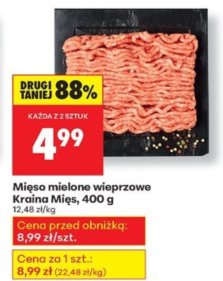 Mięso mielone wieprzowe Kraina Mięs promocja w Biedronka