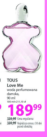 Woda perfrumowana Tous love me promocja