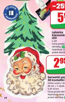 Serwetki papierowe 3D 20 szt., różne wzory i kolory promocja w Dino