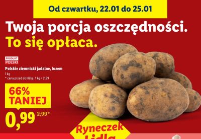 Ziemniaki polskie jadalne, luzem promocja w Lidl