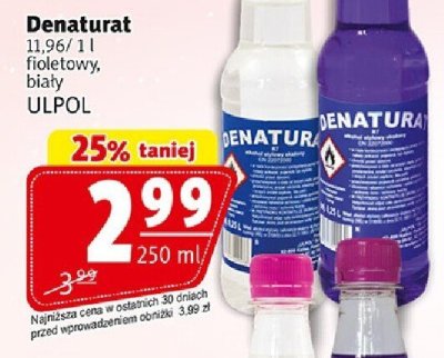 Denaturat 9,98/1 l fioletowy, biały ULPOL promocja w Prim Market