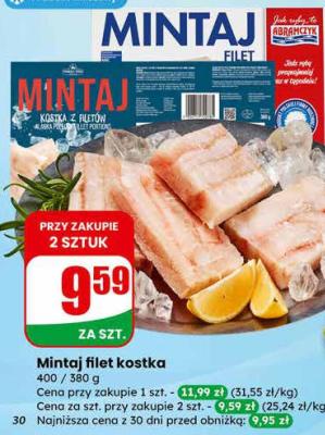 Mintaj filet kostka promocja w Dino
