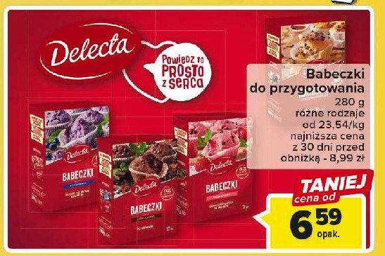 Babeczki nadziane budyniem czekoladowym Delecta promocja