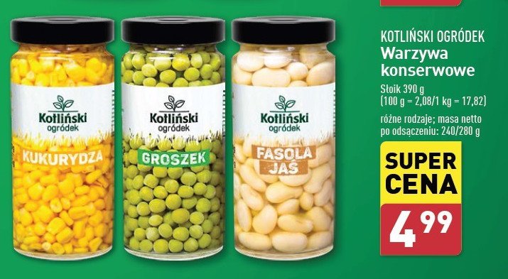 Fasola białą jaś Kotliński ogródek promocja w Aldi