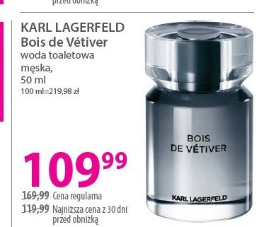 Woda toaletowa Karl lagerfeld bois de vetiver promocja w Hebe