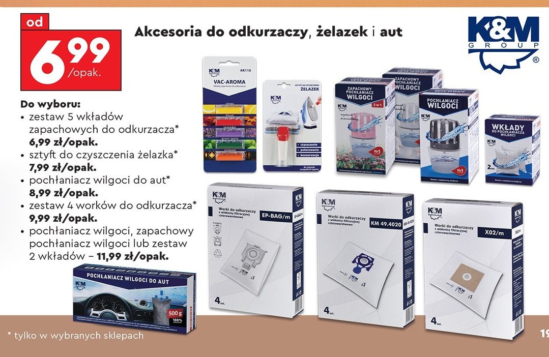 Worki do odkurzacza papierowe ep-bag micro K&m promocja w Biedronka