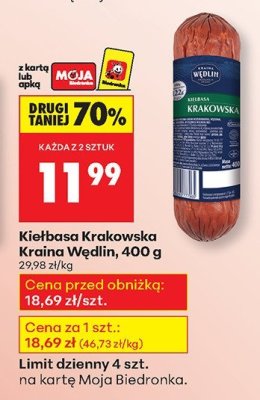 Kie艂basa krakowska sucha staropolska Olewnik promocja w Biedronka