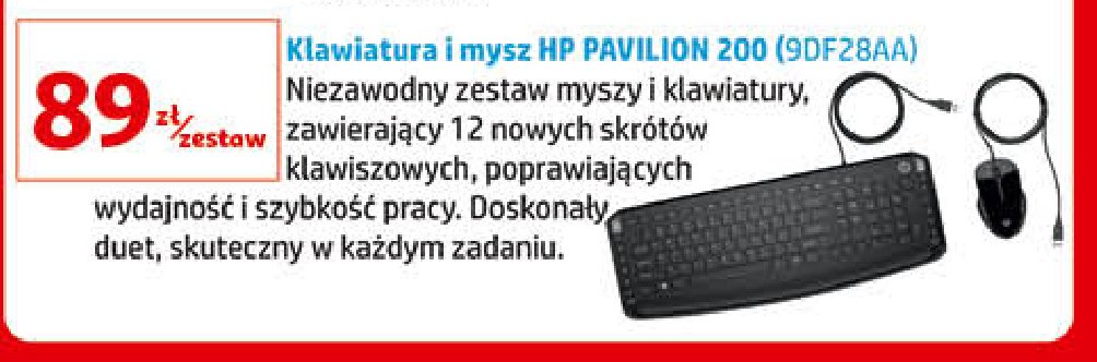 Klawiatura i mysz pavilion 200 Hp promocja