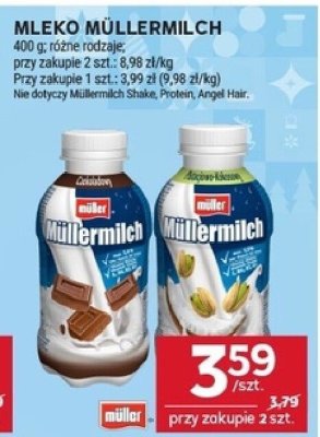 Mleko Müllermilch różne rodzaje promocja w Stokrotka
