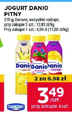 Jogurt pitny truskawka jagoda Danone danio promocja