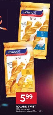 Przekąska słona Twist Roland cheese, salt promocja w Stokrotka
