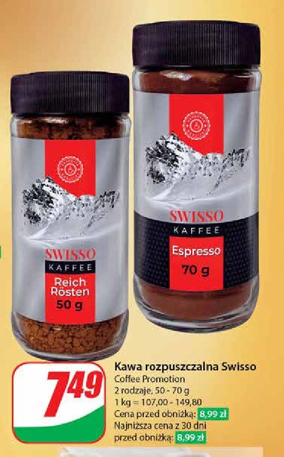 Kawa espresso SWISSO KAFFEE promocja