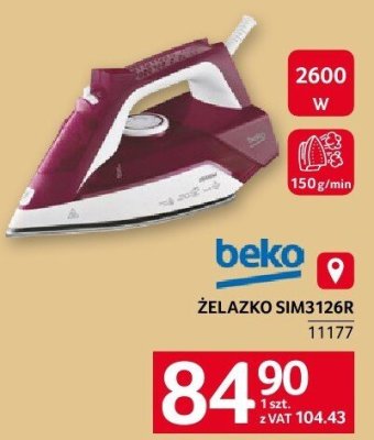 Żelazko Beko SIM3126R promocja w Selgros