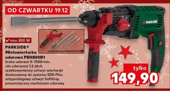 Młotowiertarka 800w Parkside promocja w Kaufland