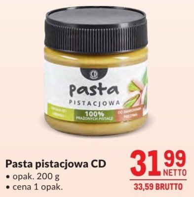 Pasta pistacjowa CD promocja w Makro
