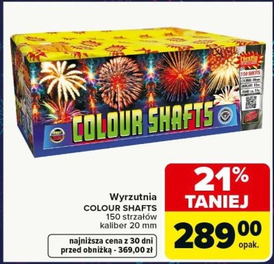 Wyrzutnia COLOUR SHAFTS 150 strzałów kaliber 20 mm promocja w Carrefour