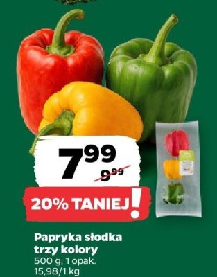 Papryka słodka kolorowa 500 g promocja w Netto