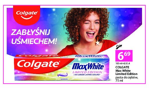Pasta do zębów spearmint limited edition Colgate max white promocja