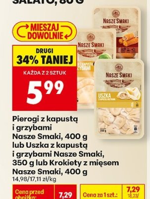 Pierogi z kapustą i grzybami  promocja w Biedronka