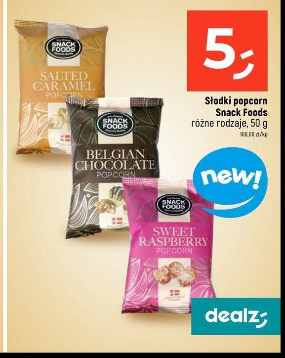 Popcorn salted caramel SNACK FOODS promocja