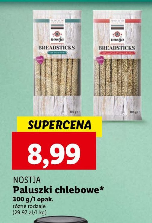 Paluszki chlebowe Nostja promocja