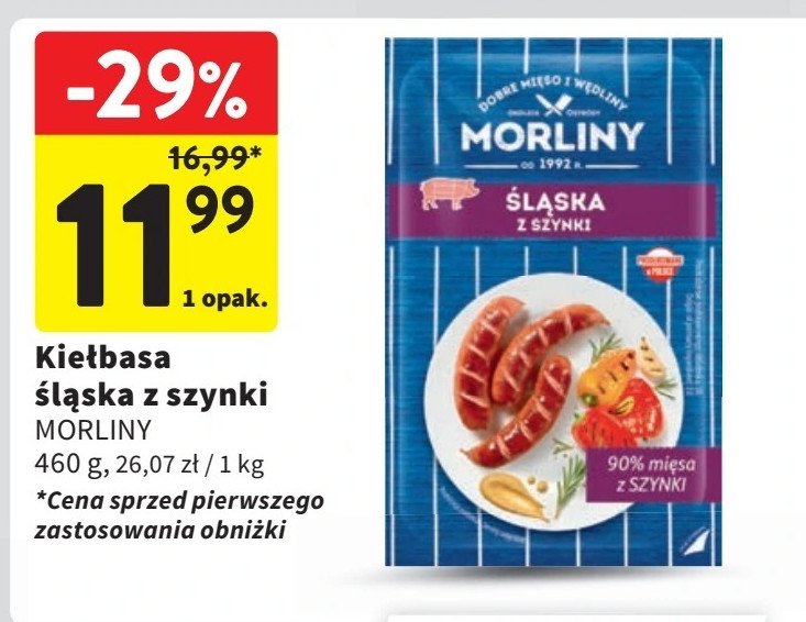 Kiełbasa śląska z szynki Morliny promocja