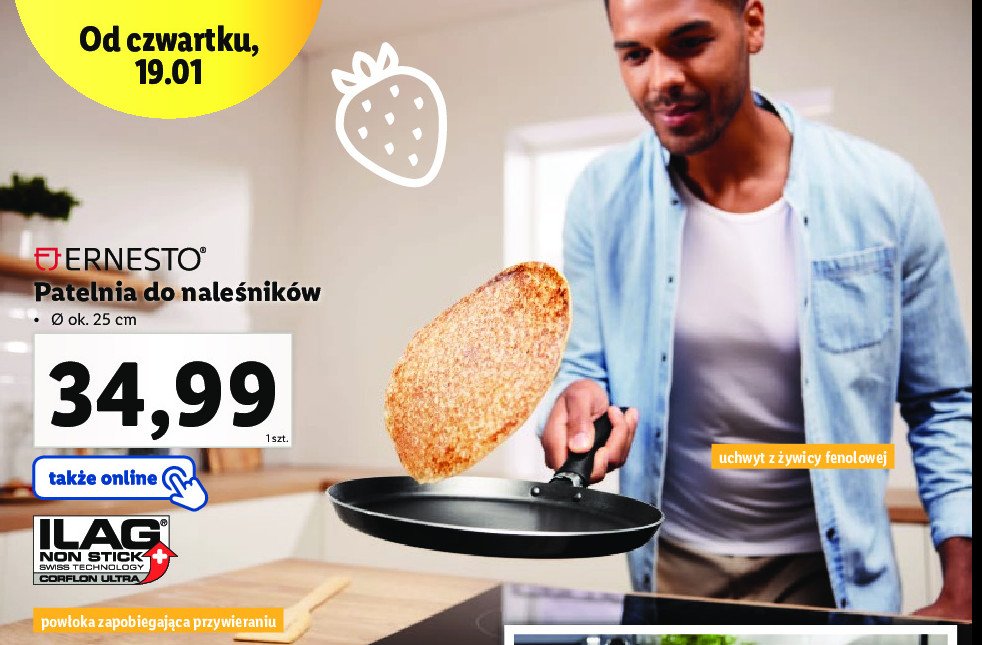 Patelnia do nale艣nik贸w 25 cm Ernesto promocja