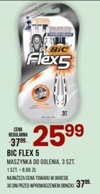 Maszynka do golenia BIC FLEX 5 3 SZT promocja w Drogerie Natura