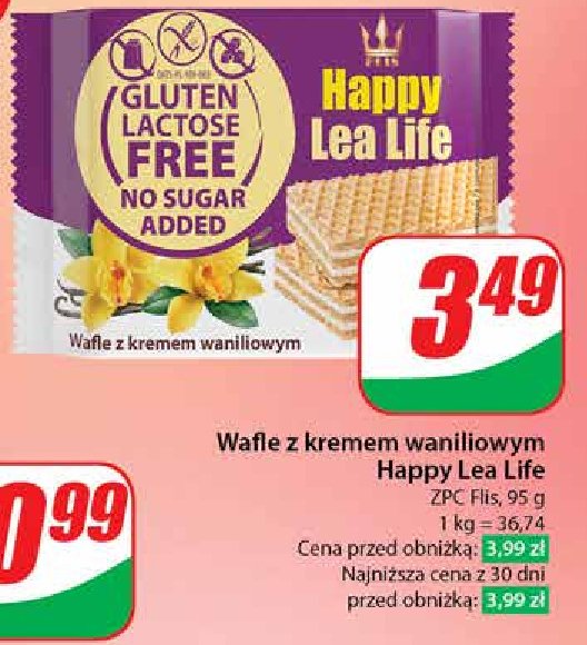 Wafle waniliowe Happy fit promocja