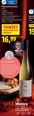 Wino Riesling Feinherb Mosel promocja w Lidl