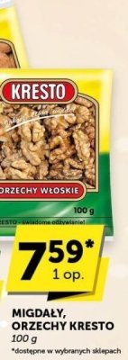 Migdały, orzechy włoskie Kresto promocja w Euro Sklep