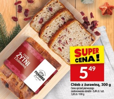 Chleb z żurawiną, 300 g promocja w Twój Market