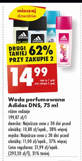 Woda toaletowa Adidas men pure game Adidas cosmetics promocja w Biedronka