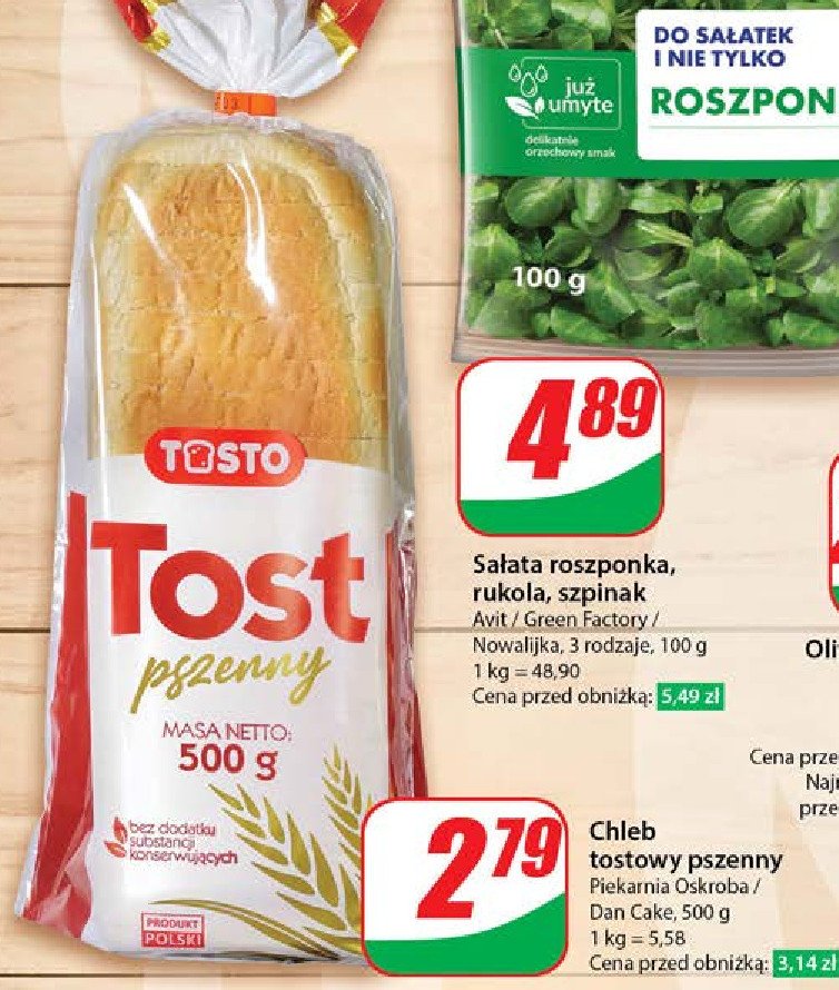 Tost pszenny Tosto promocja w Dino