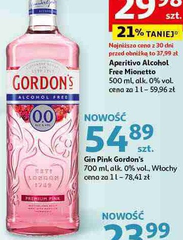 Gin bezalkoholowy Gordon's 0.0% pink promocja