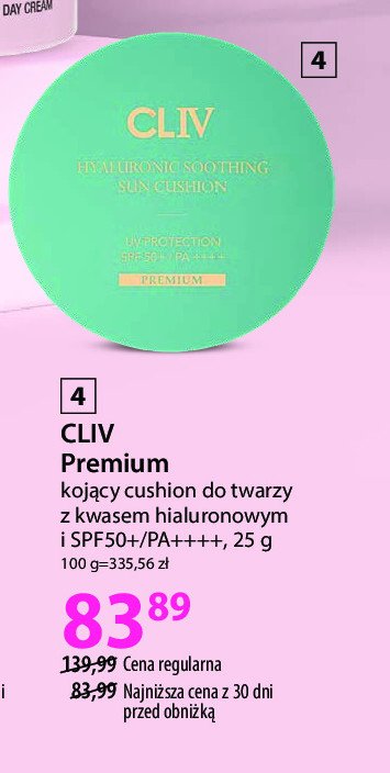 Cushion z kwasem hialuronowym Cliv promocja w Hebe