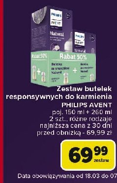 Zestaw butelek responsywnych 260 ml + 150 ml Philips avent promocja