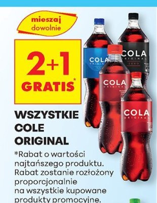 Napój Cole Original 2+1 gratis promocja w Biedronka