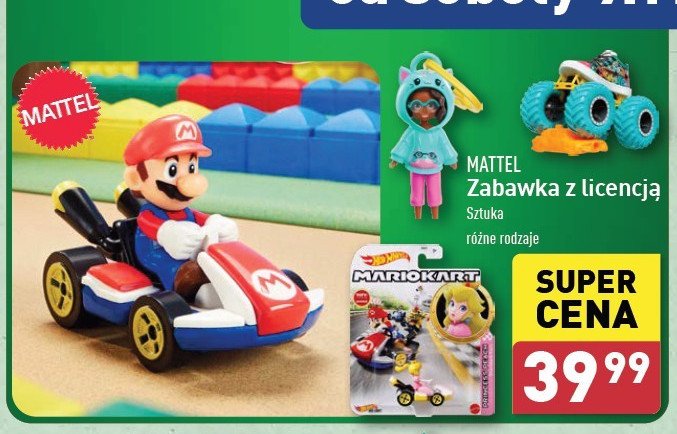 Pojazd super mario kart Mattel promocja